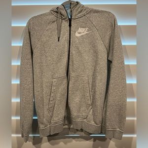 Nike zip up hoodie gray